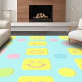 Ultra Soft Area Rug, Non Slip, Stain Resistant, Washable Area Rugs for Living Room, Bedroom, Delightful Pastel Cartoon Visuals(Blue)