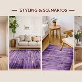 Ultra Soft Area Rug, Non Slip, Stain Resistant, Washable Area Rugs for Living Room, Bedroom, Lovely Lavender Bow Shaped Carpet Cute Aesthetic Accent Rug(Purple)