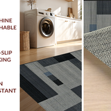 Ultra Soft Area Rug, Non Slip, Stain Resistant, Washable Area Rugs for Living Room, Bedroom, Trendy Modernist Trellis Visual(Gray)