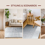 Ultra Soft Area Rug, Non Slip, Stain Resistant, Washable Area Rugs for Living Room, Bedroom, Cozy Plush Shaggy Elegance(Gray)