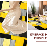 Ultra Soft Area Rug, Non Slip, Stain Resistant, Washable Area Rugs for Living Room, Bedroom, Dynamic Modern Linear Interpretation(Yellow)