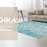 Artful Blue Gray Abstract Composition(Beige)