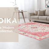 Ultra Soft Area Rug, Non Slip, Stain Resistant, Washable Area Rugs for Living Room, Bedroom, Stylish Soft Pastel Pattern(White)
