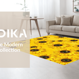 Ultra Soft Area Rug, Non Slip, Stain Resistant, Washable Area Rugs for Living Room, Bedroom, Vibrant Yellow Rustic Country Style(Yellow)