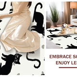 Cute Abstract Feline Motif(Black)