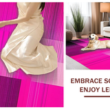 Ultra Soft Area Rug, Non Slip, Stain Resistant, Washable Area Rugs for Living Room, Bedroom, Sophisticated Gradient Tone Visual Appeal(Pink)