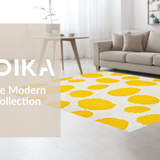 Ultra Soft Area Rug, Non Slip, Stain Resistant, Washable Area Rugs for Living Room, Bedroom, Fun Cartoonish Egg Visual Theme(Yellow)