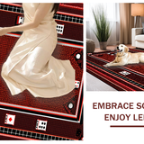 Ultra Soft Area Rug, Non Slip, Stain Resistant, Washable Area Rugs for Living Room, Bedroom, Vibrant Retro Dice Aesthetic(Red)