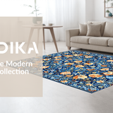 Trendy Distressed Floral Aesthetic(Blue)