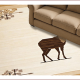 Ultra Soft Area Rug, Non Slip, Stain Resistant, Washable Area Rugs for Living Room, Bedroom, Chic Rustic Deer Imagery(Beige)