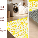 Ultra Soft Area Rug, Non Slip, Stain Resistant, Washable Area Rugs for Living Room, Bedroom, Delightful Petal Inspired Design(Yellow)