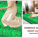 Ultra Soft Area Rug, Non Slip, Stain Resistant, Washable Area Rugs for Living Room, Bedroom, Boho Oriental Vintage(Green)