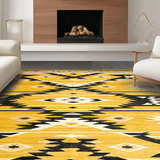Ultra Soft Area Rug, Non Slip, Stain Resistant, Washable Area Rugs for Living Room, Bedroom, Minimalist Cream and Brown Textures(Yellow)