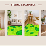 Ultra Soft Area Rug, Non Slip, Stain Resistant, Washable Area Rugs for Living Room, Bedroom, Playful Pet-Friendly Nursery Rug in Warm Colors(Green)