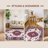 Eclectic Colorful Circular Motif(White)