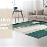 Contemporary Light Blue Swirl Design(Green)
