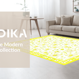 Ultra Soft Area Rug, Non Slip, Stain Resistant, Washable Area Rugs for Living Room, Bedroom, Rustic Yellow Flower Arrangement(Yellow)