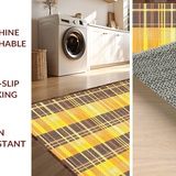 Ultra Soft Area Rug, Non Slip, Stain Resistant, Washable Area Rugs for Living Room, Bedroom, Cute Farmhouse Inspired Design(Gold)