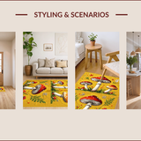 Ultra Soft Area Rug, Non Slip, Stain Resistant, Washable Area Rugs for Living Room, Bedroom, Nature-Inspired Washable Standing Rugs for Home Chefs(Yellow)