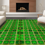 Ultra Soft Area Rug, Non Slip, Stain Resistant, Washable Area Rugs for Living Room, Bedroom, Vibrant Green Leafy Aesthetic(Green)
