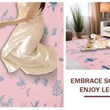 Ultra Soft Area Rug, Non Slip, Stain Resistant, Washable Area Rugs for Living Room, Bedroom, Soft Pastel Nature Theme(Pink)