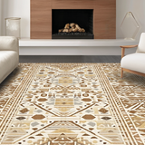 Earthy Toned Geometric Motif(Beige)