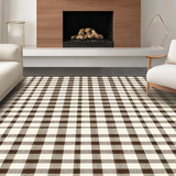 Ultra Soft Area Rug, Non Slip, Stain Resistant, Washable Area Rugs for Living Room, Bedroom, Cozy Warm Toned Textile(Brown)