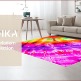 Ultra Soft Area Rug, Non Slip, Stain Resistant, Washable Area Rugs for Living Room, Bedroom, Fluffy Tie-Dyed Shag(Pink)