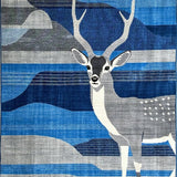 Ultra Soft Area Rug, Non Slip, Stain Resistant, Washable Area Rugs for Living Room, Bedroom, Striking Textured Animal Print(Blue)