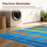 Modern Multicolor Abstract Lines(Blue)