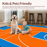 Ultra Soft Area Rug, Non Slip, Stain Resistant, Washable Area Rugs for Living Room, Bedroom, Playful Vibrant Sporty Aesthetics(Orange)