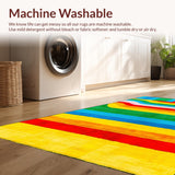 Ultra Soft Area Rug, Non Slip, Stain Resistant, Washable Area Rugs for Living Room, Bedroom, Soft Pastel Round Learning Mat(Yellow)