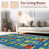 Whimsical Urban Exploration Mat(Blue)