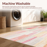 Ultra Soft Area Rug, Non Slip, Stain Resistant, Washable Area Rugs for Living Room, Bedroom, Vintage Inspired Abstract(White)