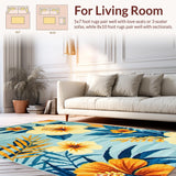 Artistic Floral Watercolor Effect(Blue)