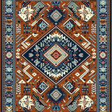 Ultra Soft Area Rug, Non Slip, Stain Resistant, Washable Area Rugs for Living Room, Bedroom, Contemporary Abstract Geometric Style(Brown)
