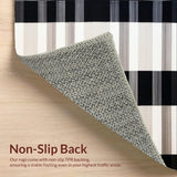 Ultra Soft Area Rug, Non Slip, Stain Resistant, Washable Area Rugs for Living Room, Bedroom, Modern Striped Area with Bold Beige and Black Contrasts(Beige)