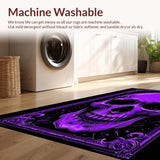 Ultra Soft Area Rug, Non Slip, Stain Resistant, Washable Area Rugs for Living Room, Bedroom, Enigmatic Dark Symbolism Rug(Purple)