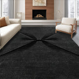 Ultra Soft Area Rug, Non Slip, Stain Resistant, Washable Area Rugs for Living Room, Bedroom, Dramatic Black Bow Rug:  Coquette Room Accent(Black)