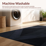 Ultra Soft Area Rug, Non Slip, Stain Resistant, Washable Area Rugs for Living Room, Bedroom, Chic Black Geometric Kids Playroom Car Rug(Black)