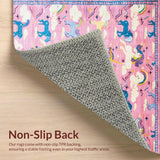 Ultra Soft Area Rug, Non Slip, Stain Resistant, Washable Area Rugs for Living Room, Bedroom, Soft Textured Dreamy Spectrum(Pink)