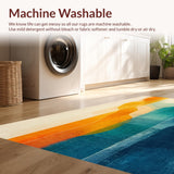 Ultra Soft Area Rug, Non Slip, Stain Resistant, Washable Area Rugs for Living Room, Bedroom, Beach Vibes Area Rug Summer Surf Decor Rug(Orange)