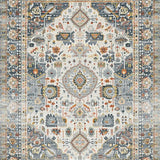 Ultra Soft Area Rug, Non Slip, Stain Resistant, Washable Area Rugs for Living Room, Bedroom, Traditional Vintage Damask Pattern(Gray)
