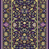 Ultra Soft Area Rug, Non Slip, Stain Resistant, Washable Area Rugs for Living Room, Bedroom, Opulent Peacock Pattern Rug(Purple)