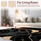 Opulent Modernist Geometric Arrangement(Black)