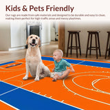 Ultra Soft Area Rug, Non Slip, Stain Resistant, Washable Area Rugs for Living Room, Bedroom, Rustic Sports-Inspired Decor Element(Orange)