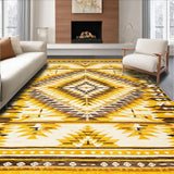 Ultra Soft Area Rug, Non Slip, Stain Resistant, Washable Area Rugs for Living Room, Bedroom, Contemporary Southwestern Print Style(Yellow)
