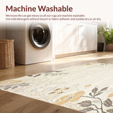 Ultra Soft Area Rug, Non Slip, Stain Resistant, Washable Area Rugs for Living Room, Bedroom, Boho Chic Area Neutral Design(Beige)