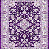 Ultra Soft Area Rug, Non Slip, Stain Resistant, Washable Area Rugs for Living Room, Bedroom, Transitional Abstract Floral Aesthetic(Purple)