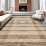 Ultra Soft Area Rug, Non Slip, Stain Resistant, Washable Area Rugs for Living Room, Bedroom, Geometric Natural Toned Elegance(Beige)